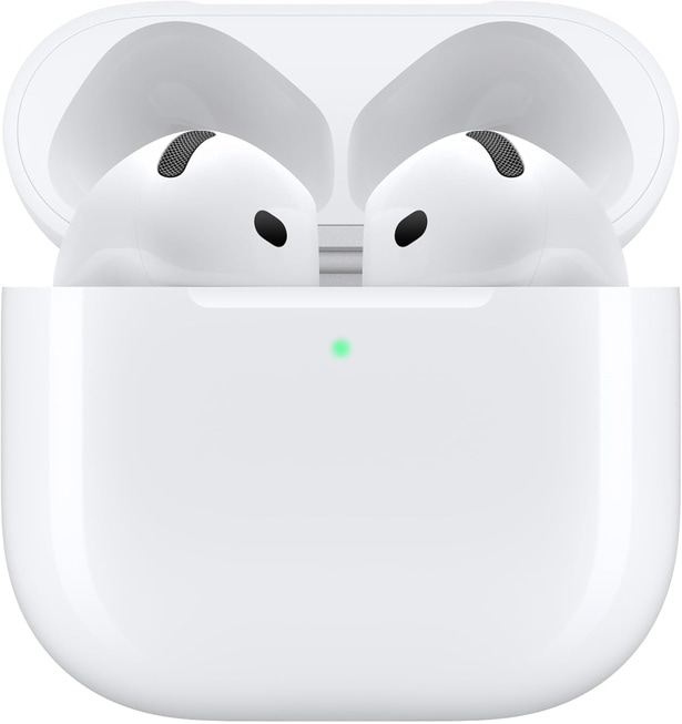 Apple AirPods 4 アクティブノイズ キャンセリング搭載、ワイヤレスイヤホンケース入り。参考価格: ￥29,800→20%オフの￥23,798