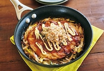 シャキシャキもやし＆カリッと豚バラで美味しい！「もやしと豚バラのヘルシーお好み焼き」