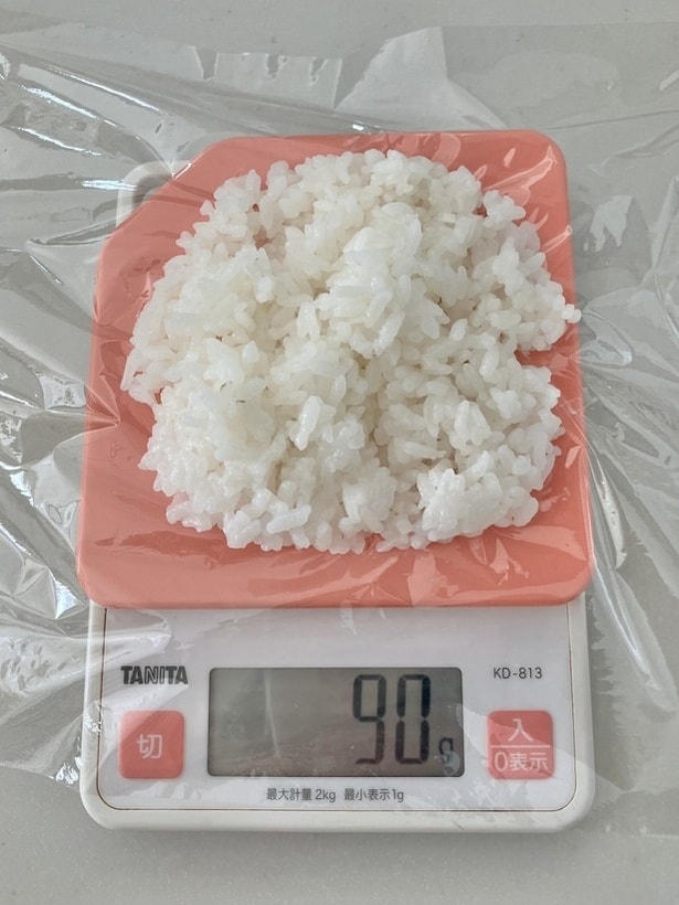 どの形も90ｇになるように…（▶解凍時間は？）