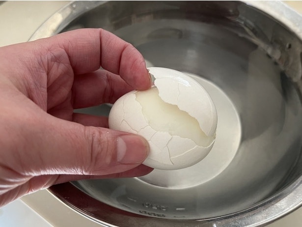 ヒビが入った殻がパカッと開いて…（▶次へ）