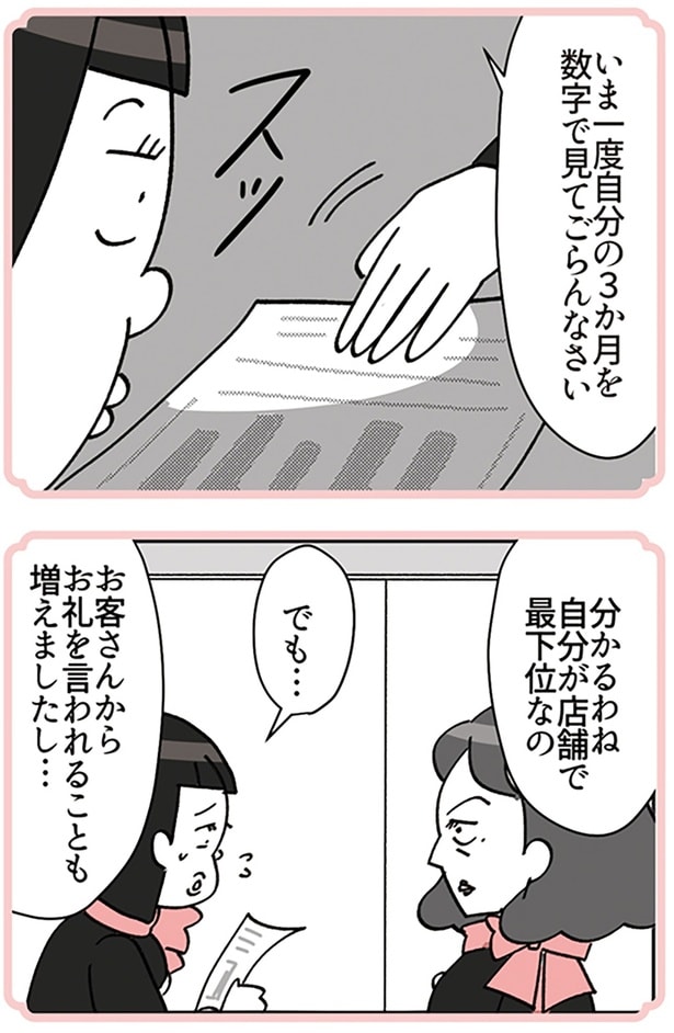 自分が店舗で最下位なの