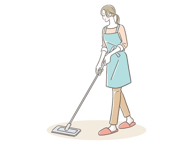 床掃除はフロアワイパーをかけてから掃除機で