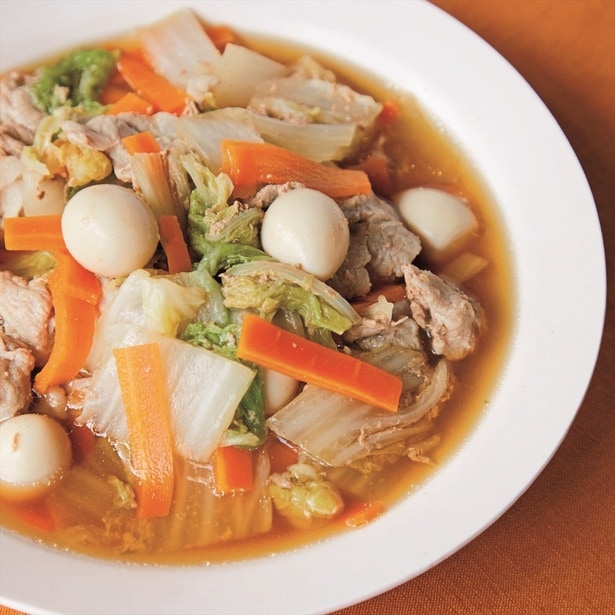 オイスターソース＆しょうゆで短時間でも深みのあるおいしさに「豚こまと白菜のオイスターしょうゆ煮」