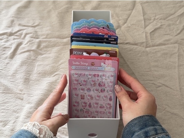 無印良品のファイルボックスがピッタリ！　▶倒れちゃう対策