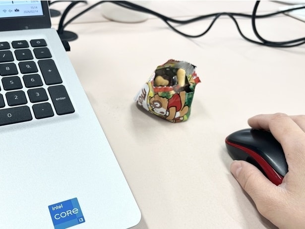 個包装のお菓子などにも使える（▶︎次へ）