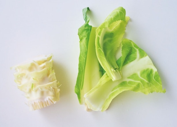 カリフラワーの茎と葉