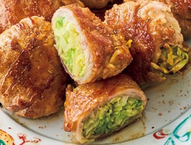「肉巻きキャベツの照り焼き」