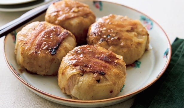 「おでん風大根の肉巻きソテー」