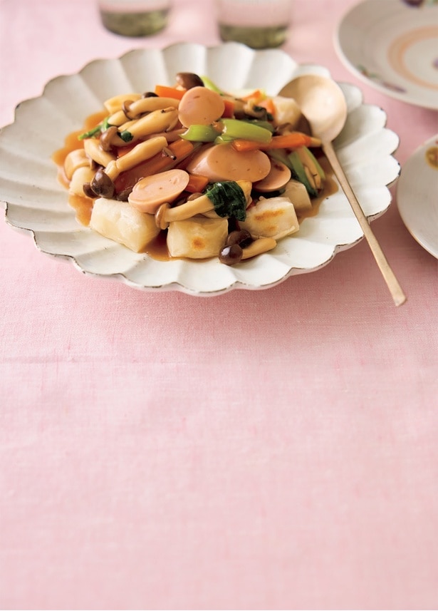 家にある、ほかの青菜やきのこで作ってもおいしい！