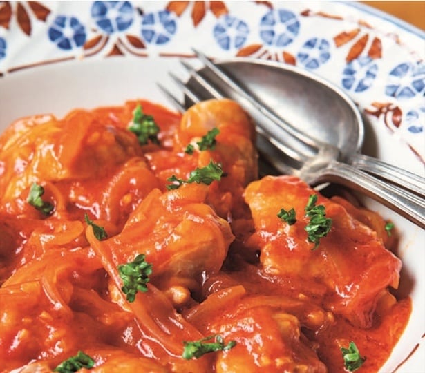 「トマトジュースを加えたほったらかし蒸し煮」