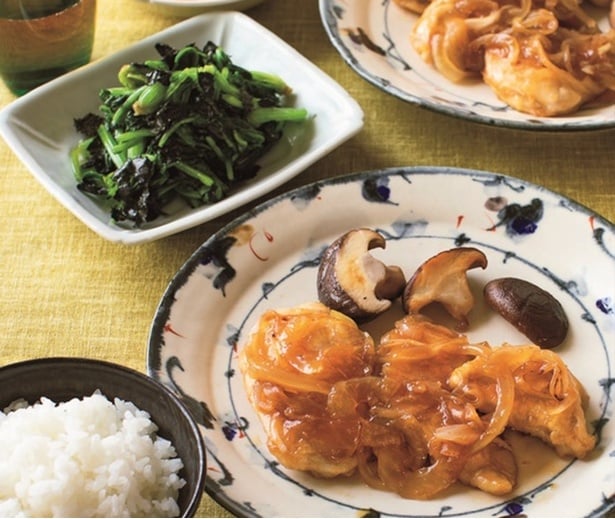 「とりむねと玉ねぎの照り焼き」