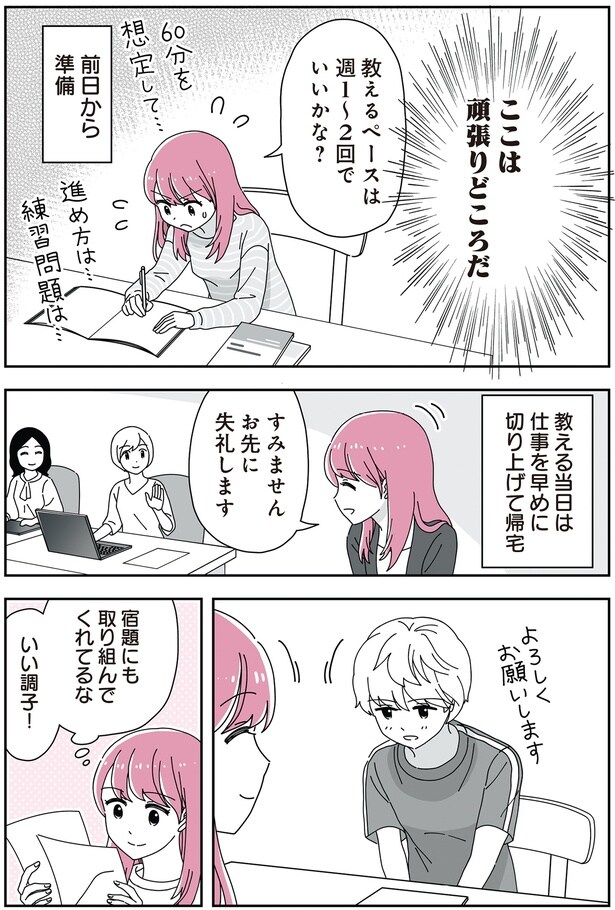 仕事を早めに切り上げて帰宅