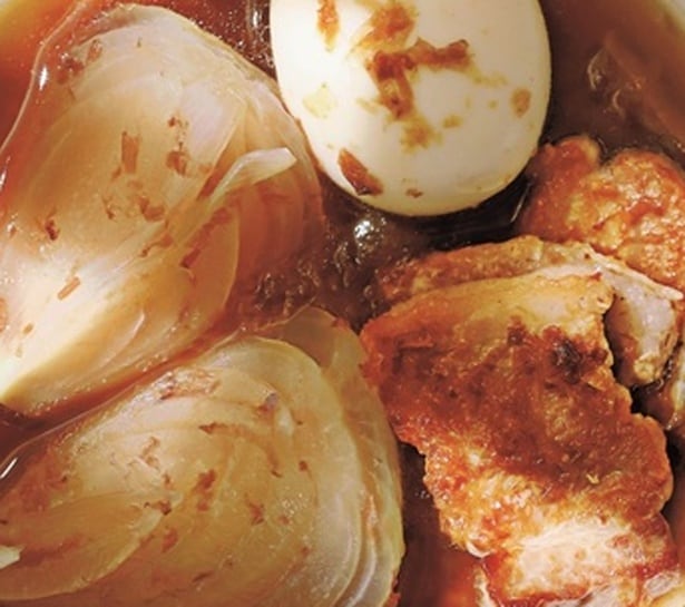 「新玉ねぎと豚バラの和風スープ煮」