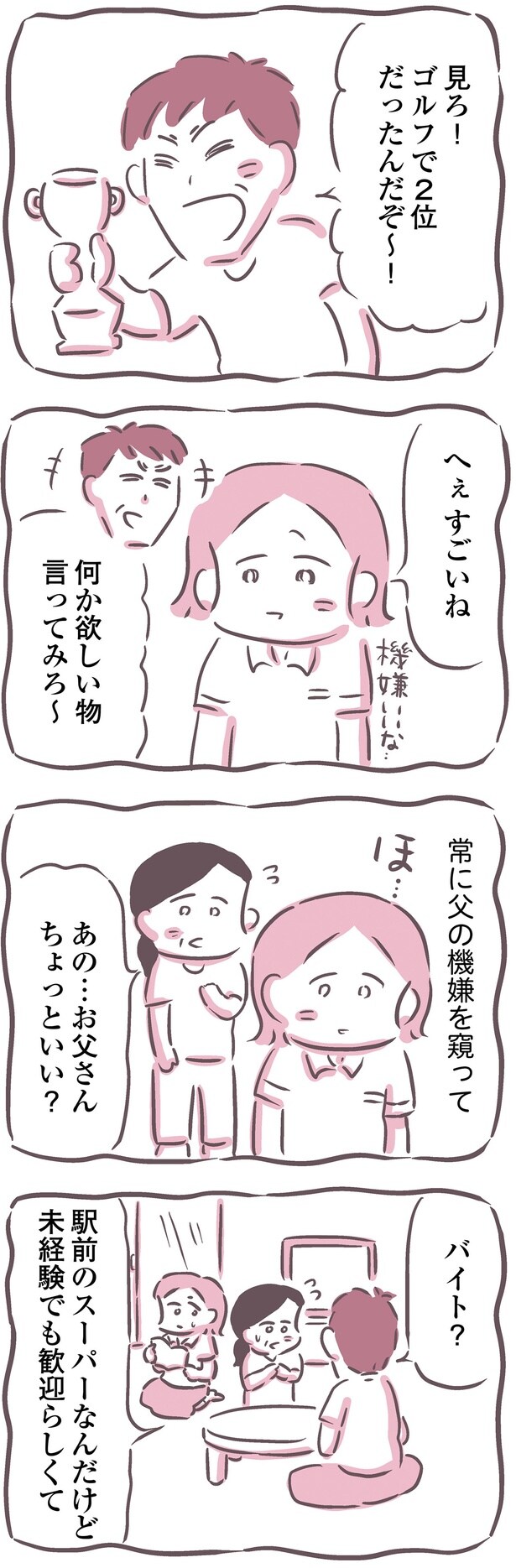 常に父の機嫌を窺って