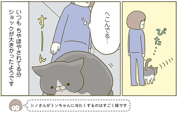へこんでる…