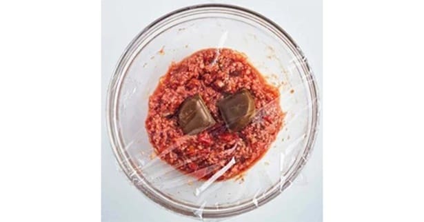 煮込んだようなキーマカレーの工程