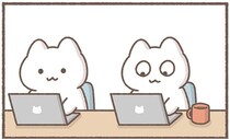 顔面に直撃！仕事に集中していた社員にアクシデント