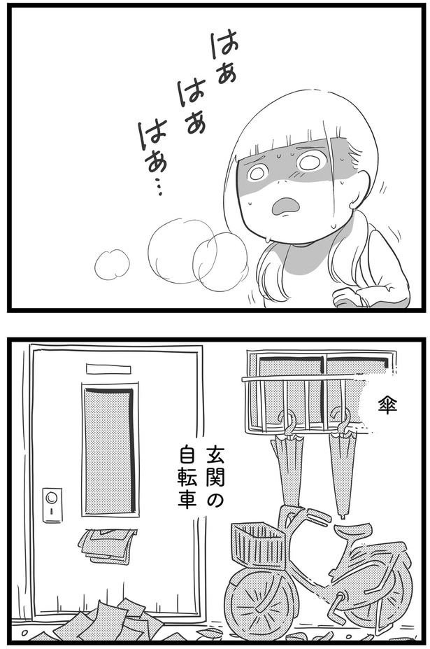 玄関の自転車