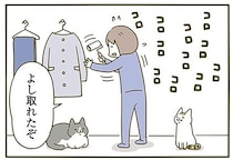 「よし、取れたぞ」猫の毛をコロコロで丹念に取ったはずなのに！