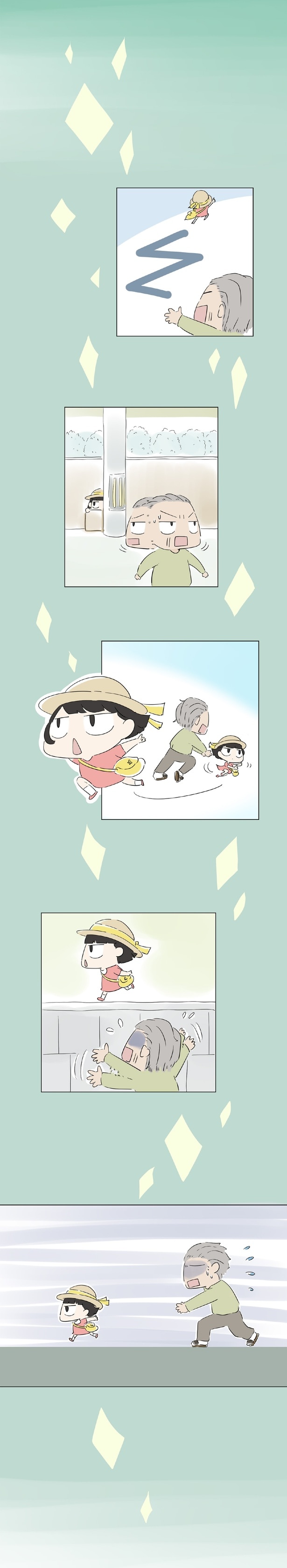逃げる孫