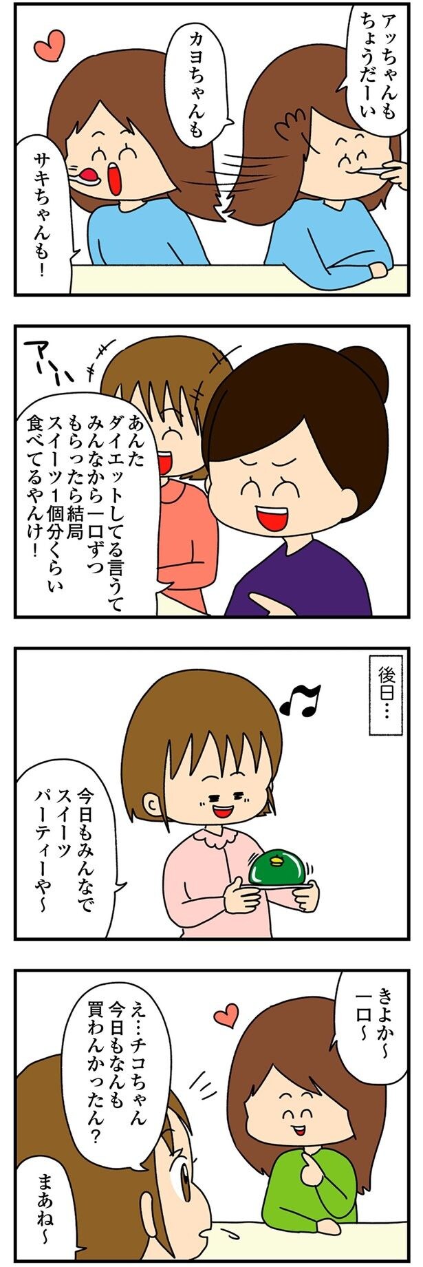 今日もみんなでスイーツパーティーや~