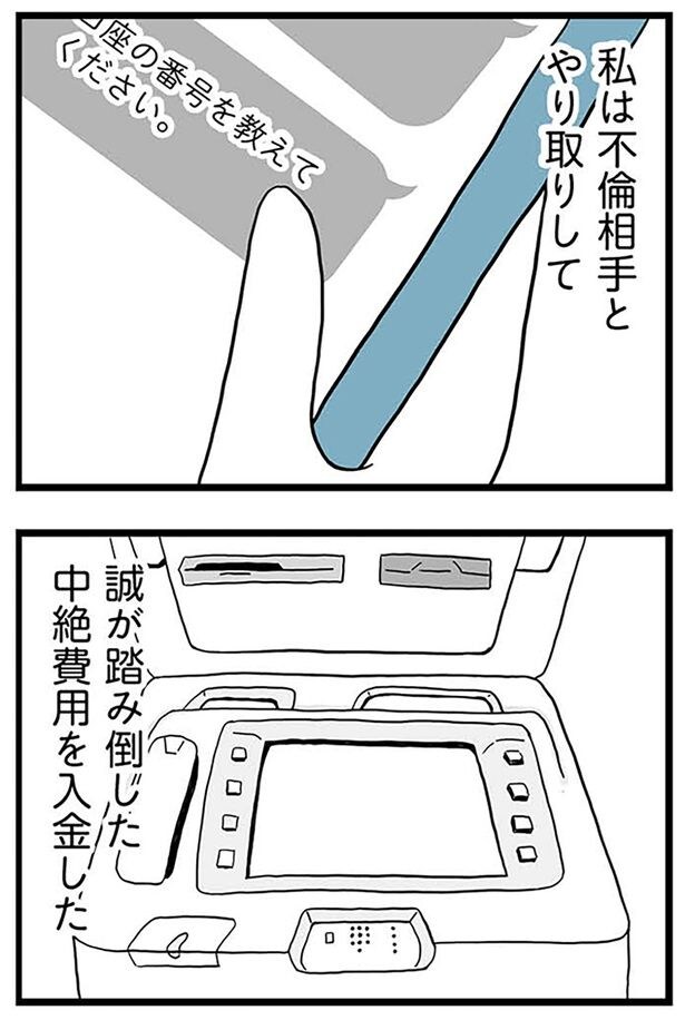 不倫相手とやりとりして…