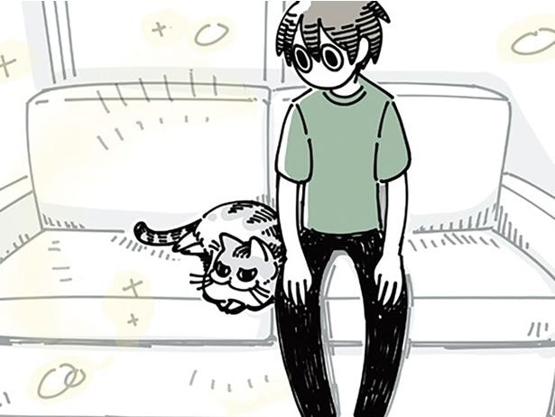 猫が隣に来てくれて嬉しい。でも飼い主から行くとうまくいかなくて