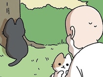 【カインとアベルなねこ】神様に捧げ物をした兄弟ねこ。けれど、兄ねこが拗ねる出来事が
