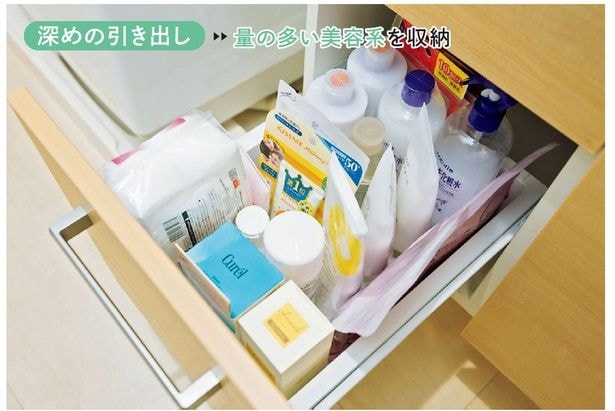 深めの引き出し→量の多い美容系を収納