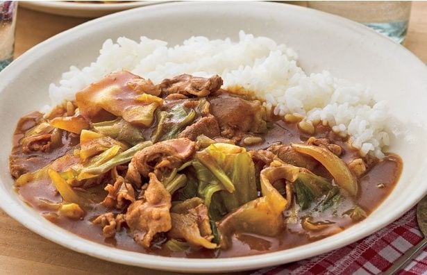 キャベツと豚バラの和風カレー