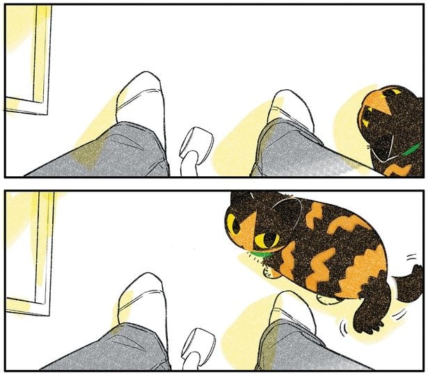 足元に