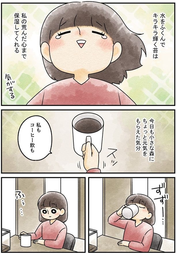 今日も小さな森にちょっと元気をもらえた気分