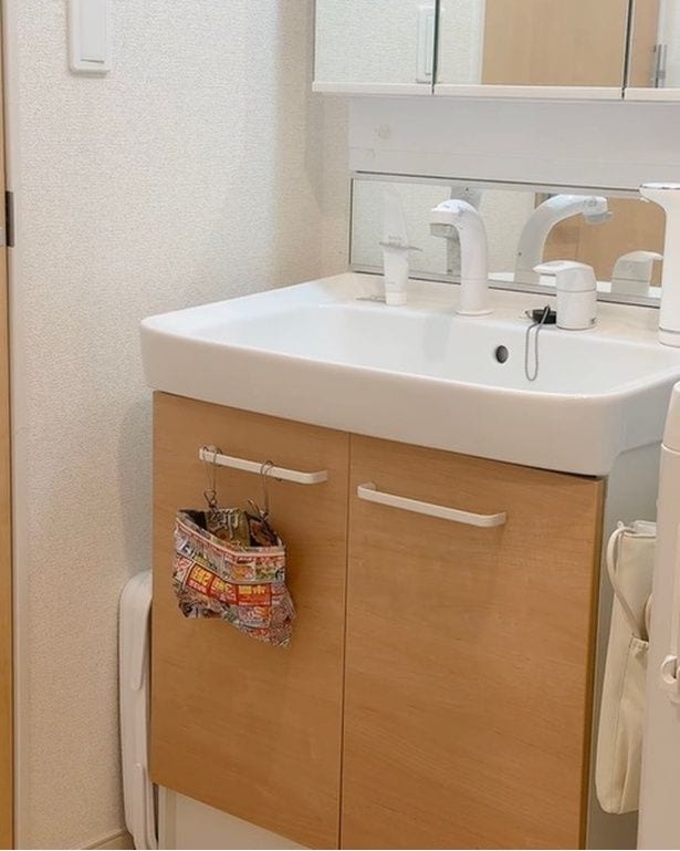 フリーペーパーで作ったゴミ袋を利用