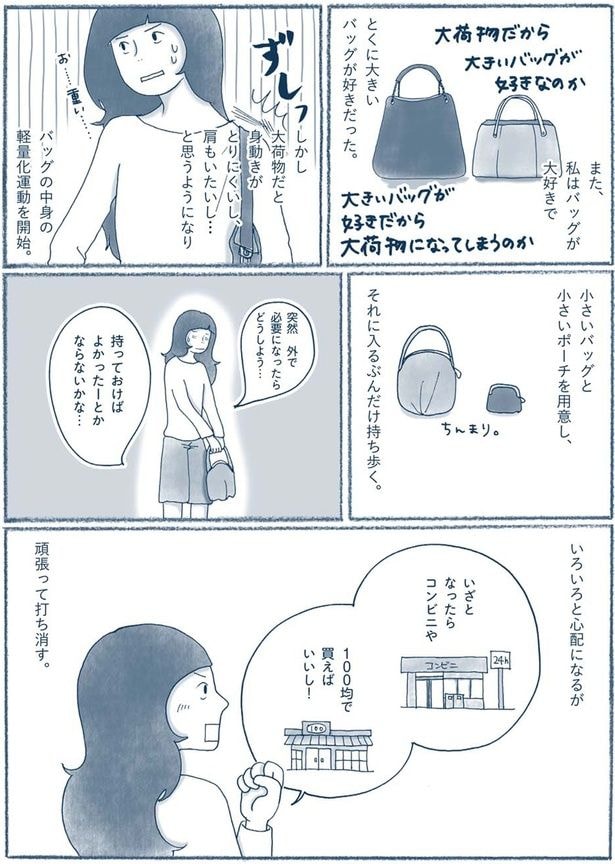 バッグの中身の軽量化運動を開始