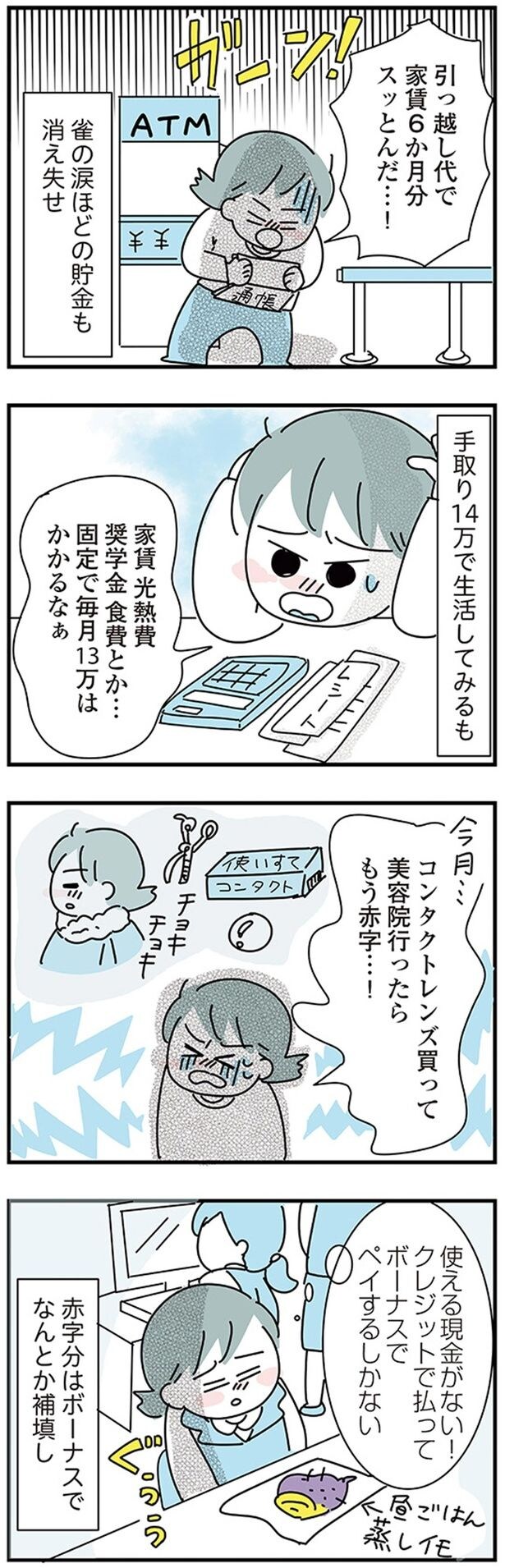 雀の涙ほどの貯金も消え失せ