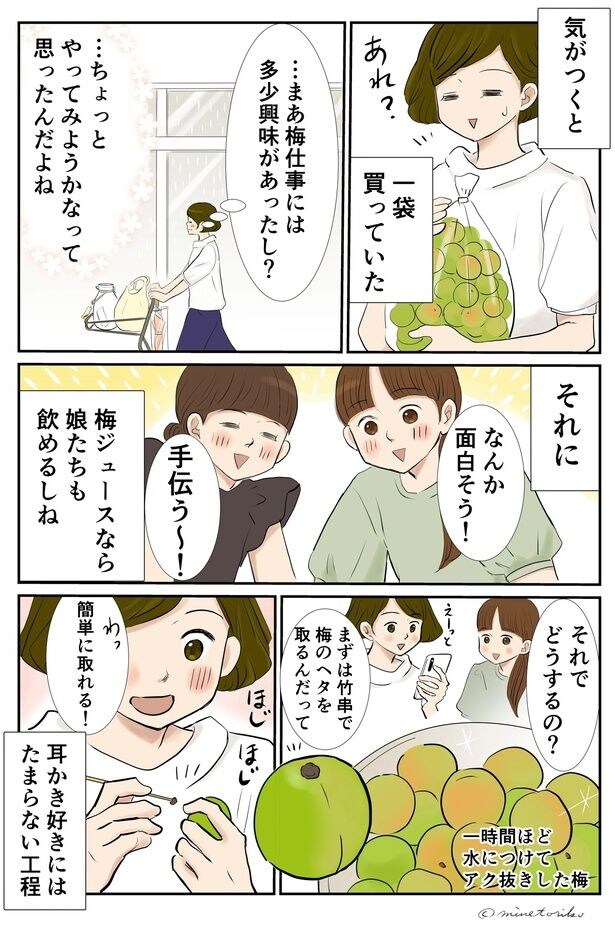 梅仕事には多少興味があったし？