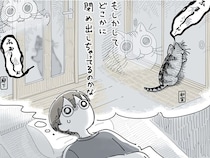 はやく助けなきゃ！ どこかに閉め出してしまったと焦る飼い主に、ネコは
