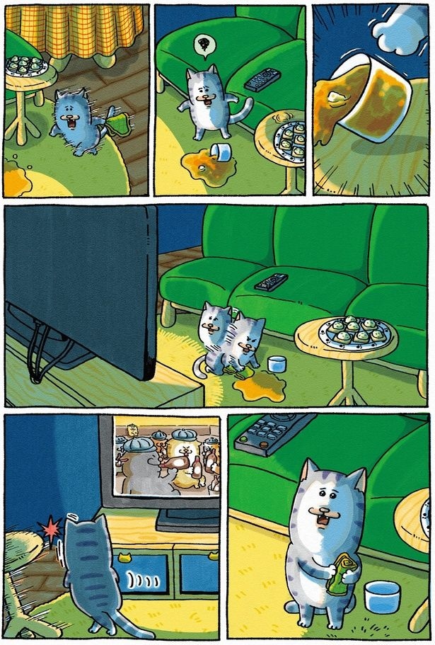 お酒をこぼし