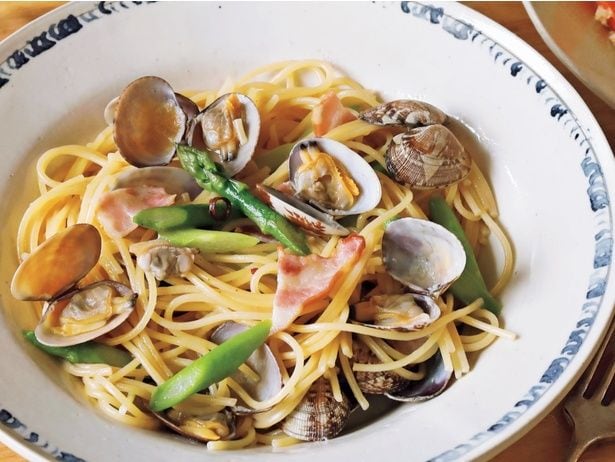 あさりのガーリックパスタ