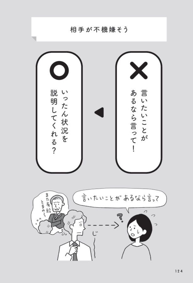 夫の沈黙には、問い詰めずに「報告」を求める