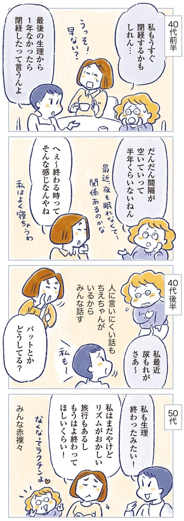 もうすぐ閉経するかもしれん…