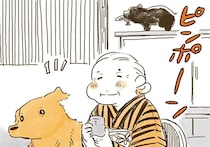ピンポンが鳴ると玄関へ一直線！耳の遠いおばあちゃんをサポートするレトリバー