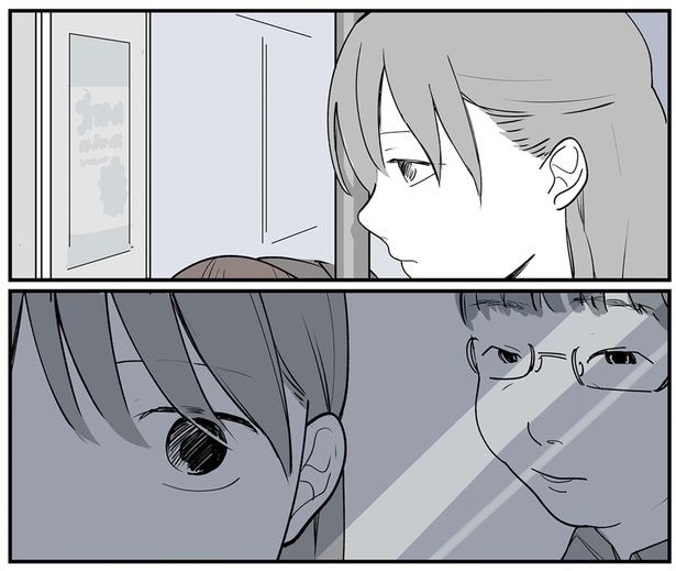 ガラスに映るのは…