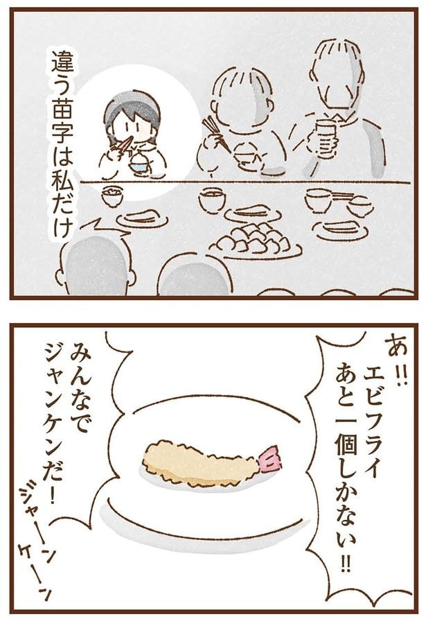 違う苗字は私だけ