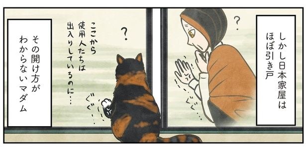 開け方がわからないマダム