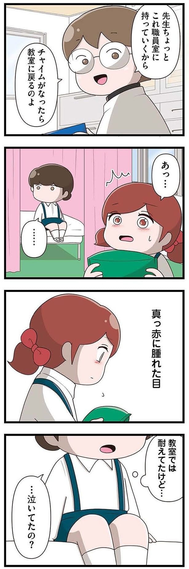 真っ赤に腫れた目