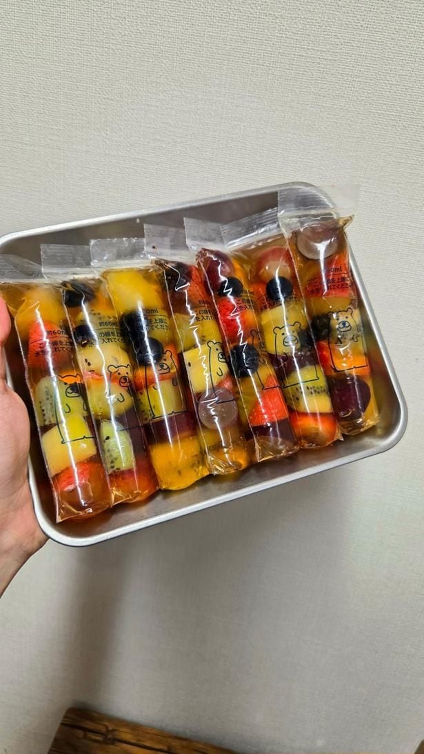 バットに並べて冷凍▶使った袋はこちら(⇒次へ)