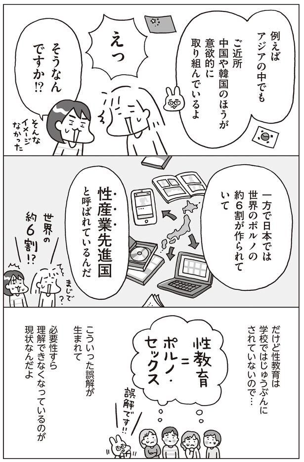 性教育がじゅうぶんにされていないので、誤解が生まれている