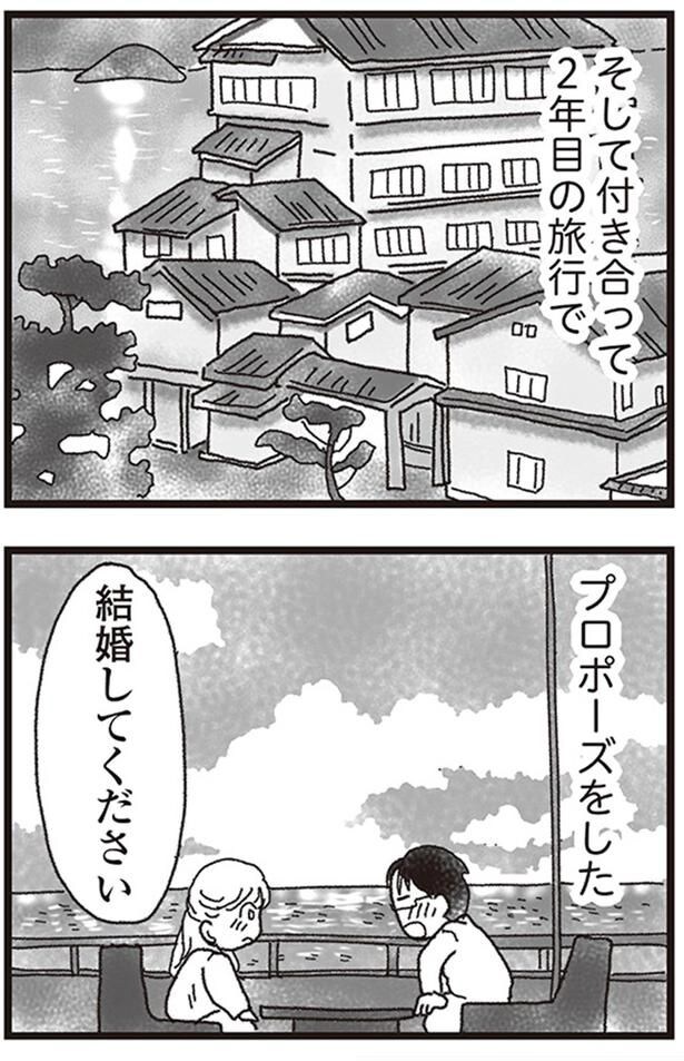 付き合って2年目の旅行でプロポーズをした