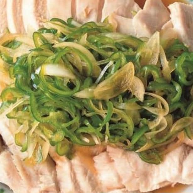 「レンジ蒸しどり」